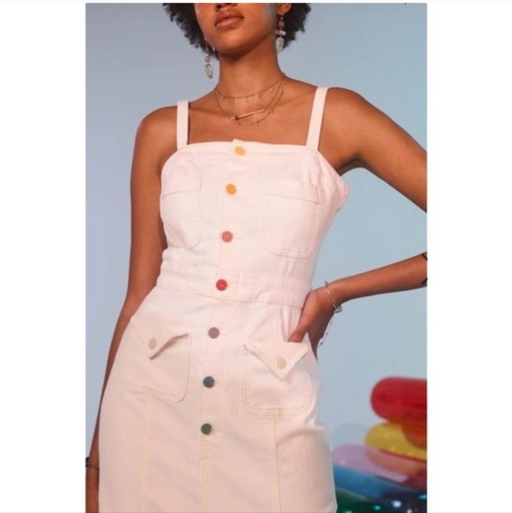 MOTHER Denim To The Point Taste The Rainbow Dress - Picture 2 of 16